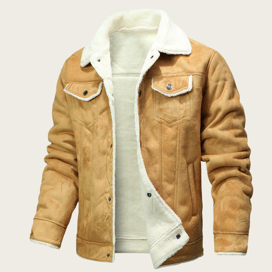 ג'קט אופנה לגבר עם פרווה מחממת